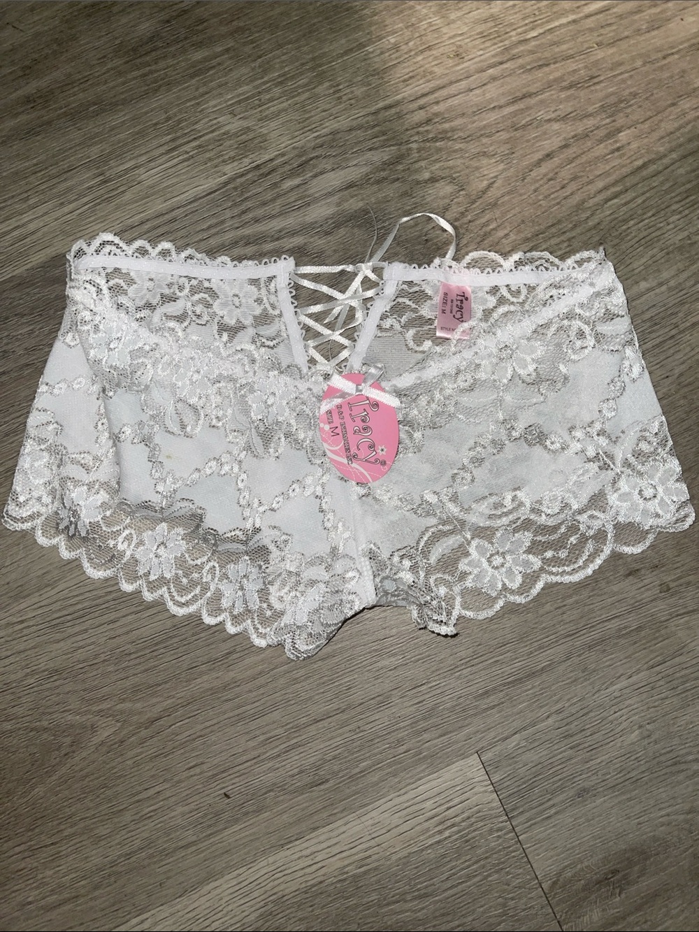 Lace Boyshort Panty — White